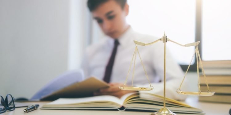 Lawyer business man working