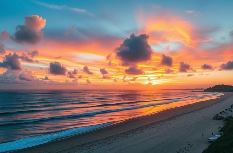 Vista da Praia Grande, simbolizando oportunidades de negócios.