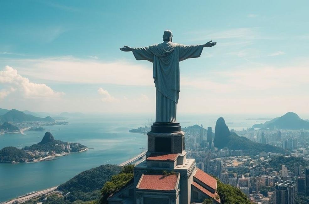 Vista panorâmica do Rio de Janeiro com foco na transformação digital através do TikTok.